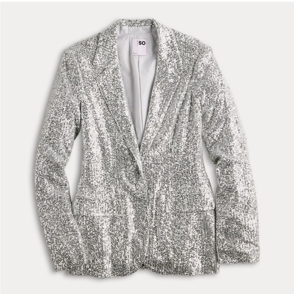 SO sequins one button blazer size L
